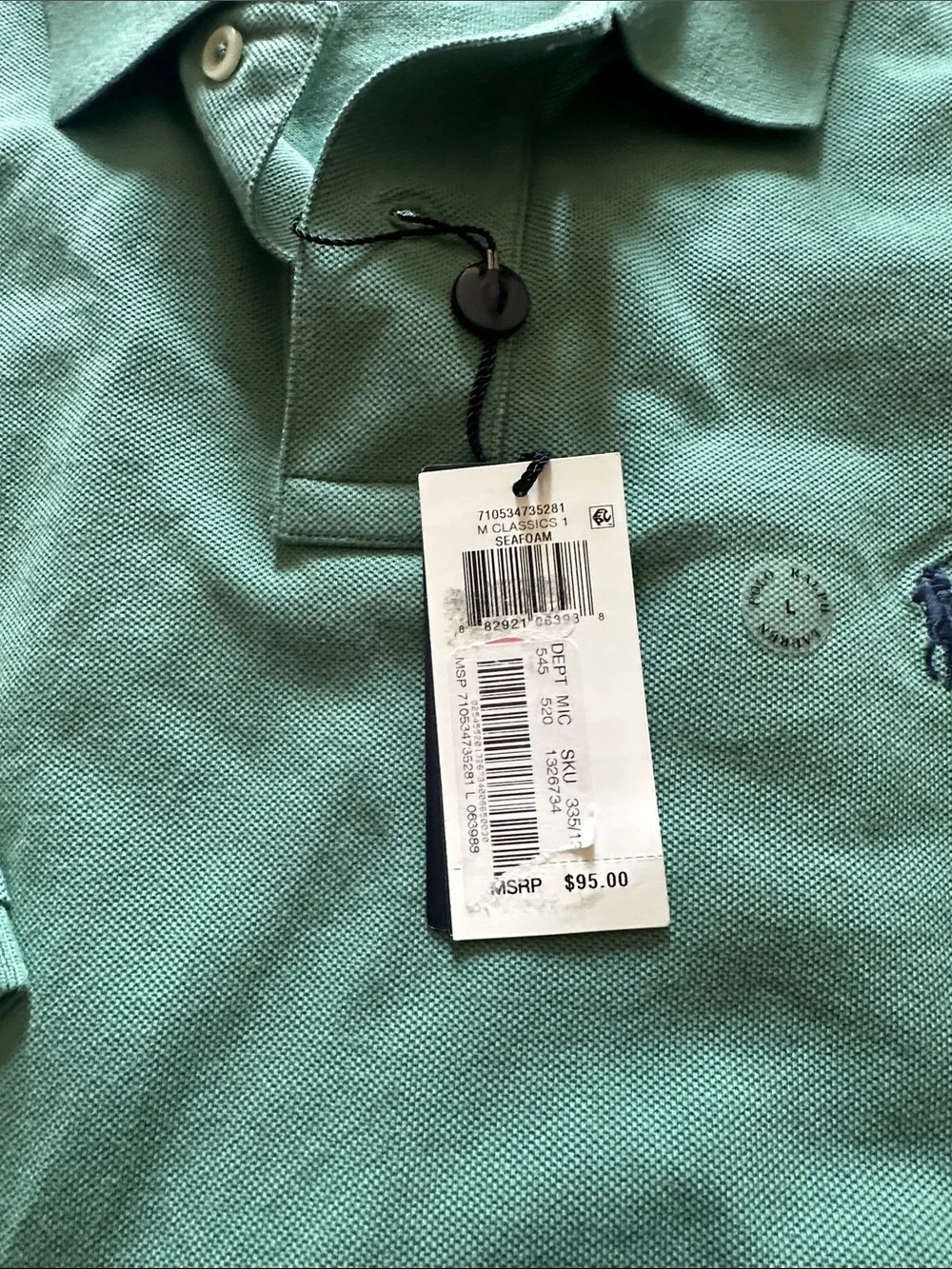 Ralph Lauren Polo Shirt in Mint Green with Embroidered Pony